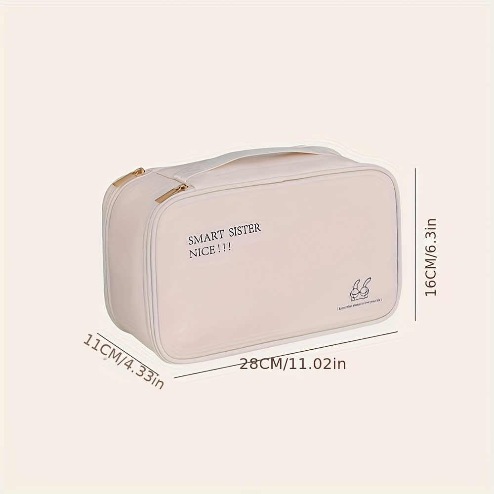 TEMU 1pc Portable Underwear Storage Box, Travel Carrying Bag, Large Capacity Design, For Organizing Socks, Underwear And Other Clothing, Makeup Bag,
