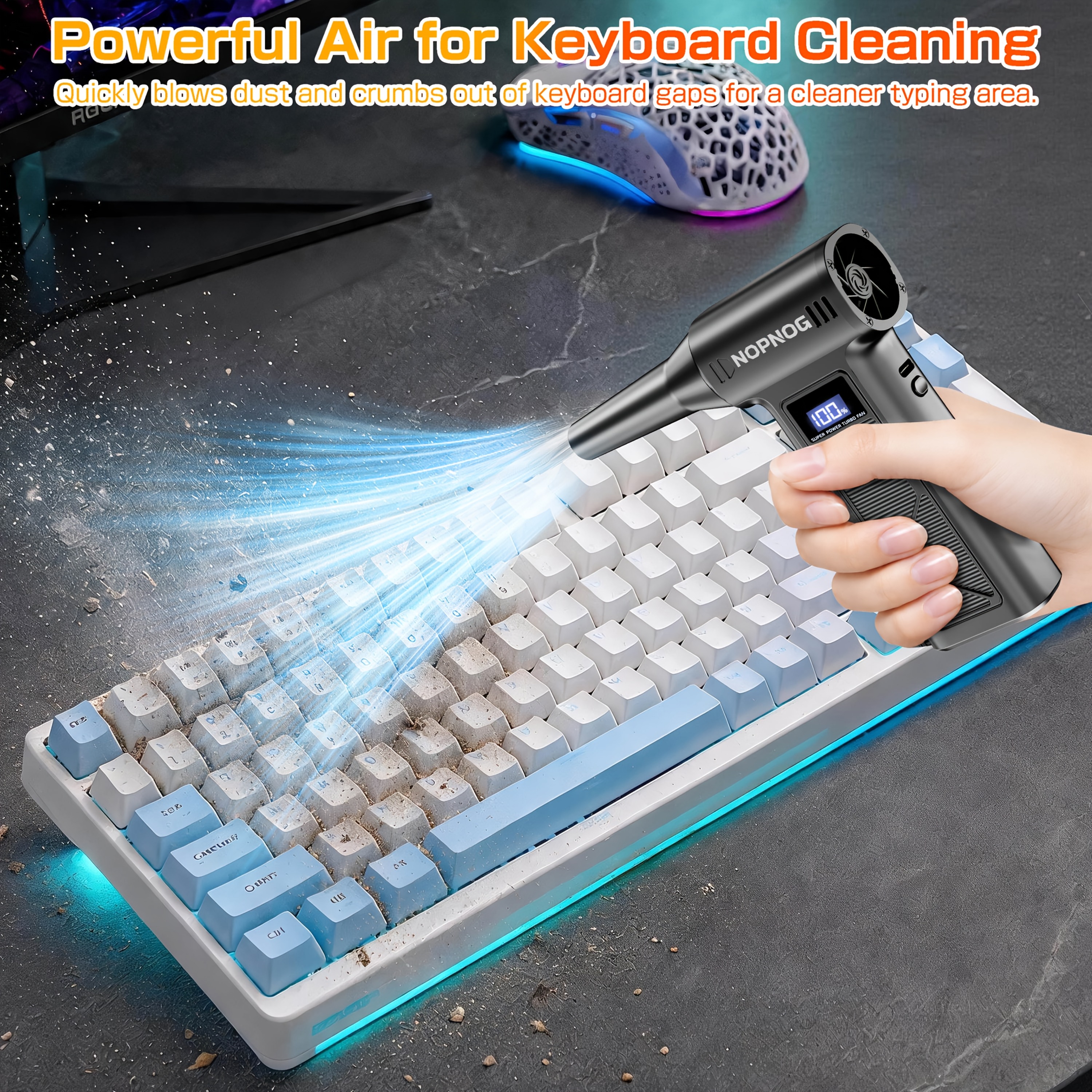 Electric Turbo Blower & Air Duster for Car Cleaning