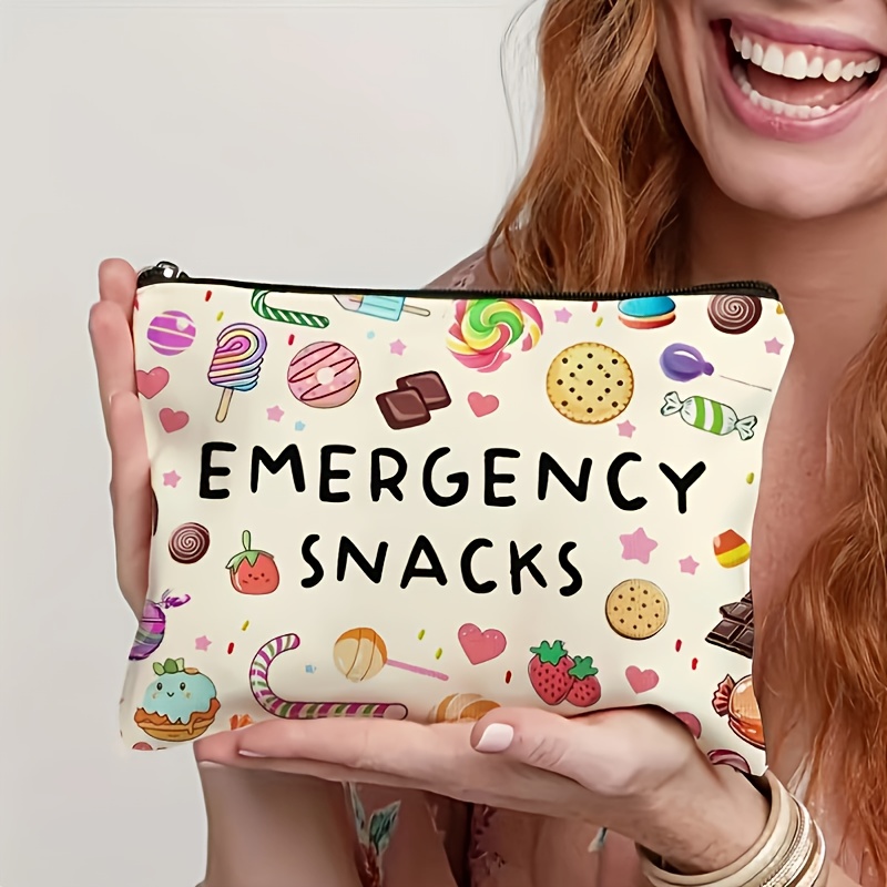 TEMU Travel Pouch - Lightweight & Foldable Cosmetic Bag With Zipper Closure, Durable Polyester Material, Fun In Beige, Vacation, Gym, And Outdoor Use, Bag | Design | Secure Zipper Closure