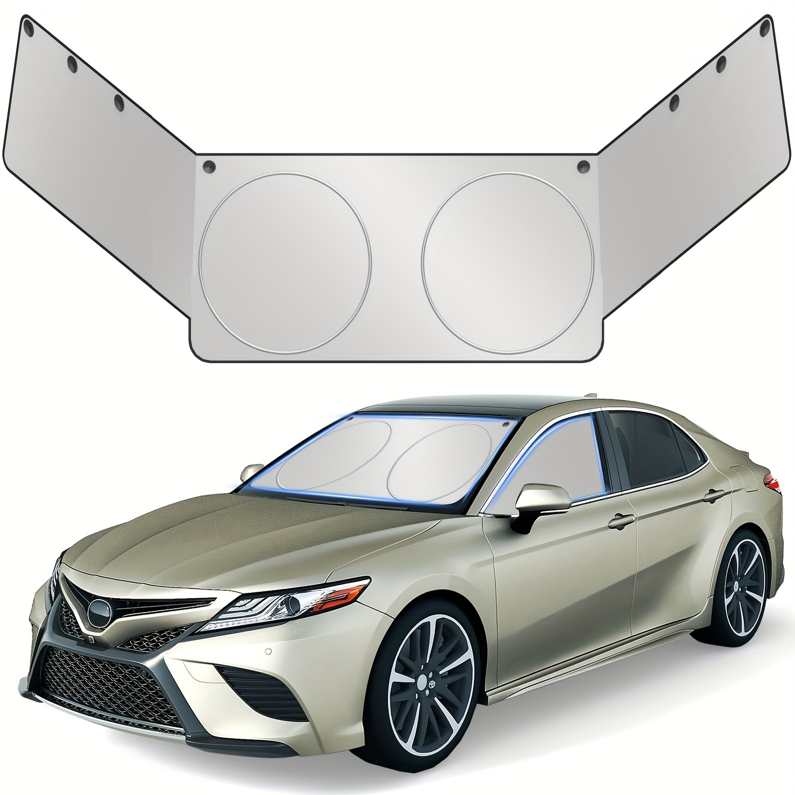 

Motomate For Windshield Sun Shade- Front And Side Window Sun Cover Block Sun Heat Protect Vehicle Interior Accessories Sunshades Prevent Prying And Protect Privacy