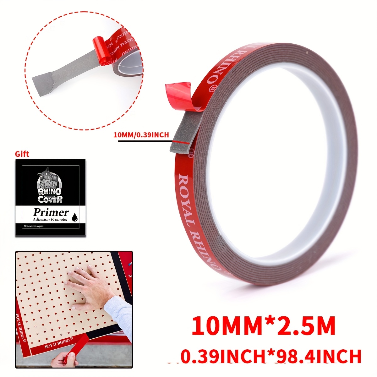 E-shop Hochleistungs-Doppelseitiges Klebeband - Starker Acrylkleber, für Auto//Büro. Trim, Schilder, Möbel und Sonnenschutz
