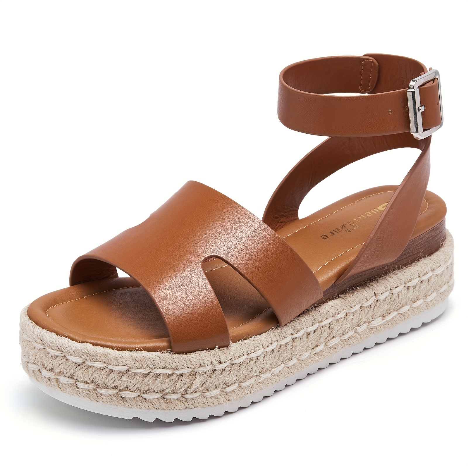 

Women's Comfortable Wedge Platform Espadrille Sandals - Summer Sandals Dressy Fashion Open Toe Buckle Ankle Strap Beach Sandals