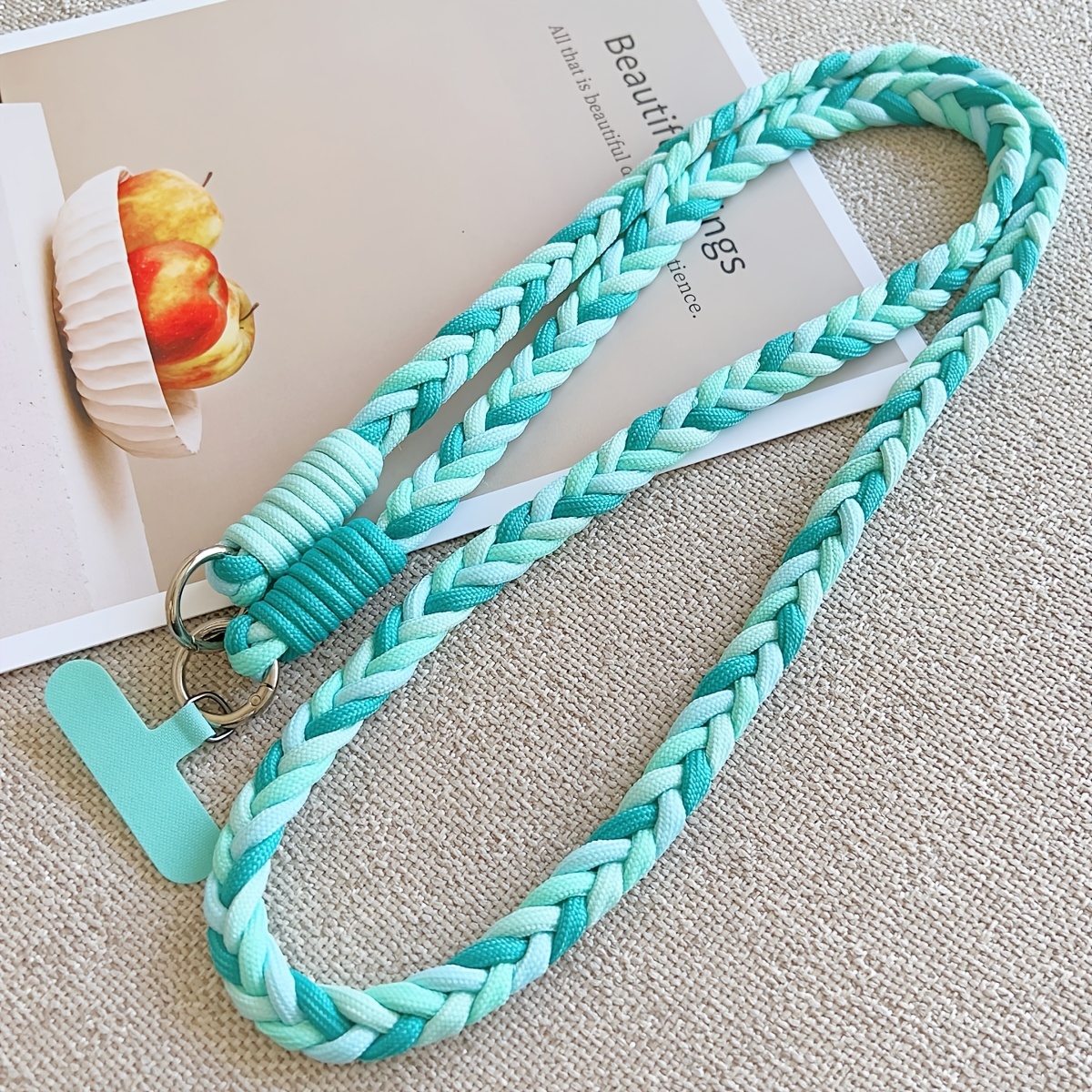 Image of Colorblock Dopamine Long Mobile Phone Lanyard Diagonal Shoulder Strap Adjustable Neck Strap Mobile Phone Case Phone Cover Summer Anti-loss Hanging Rope Mobile Phone Accessories