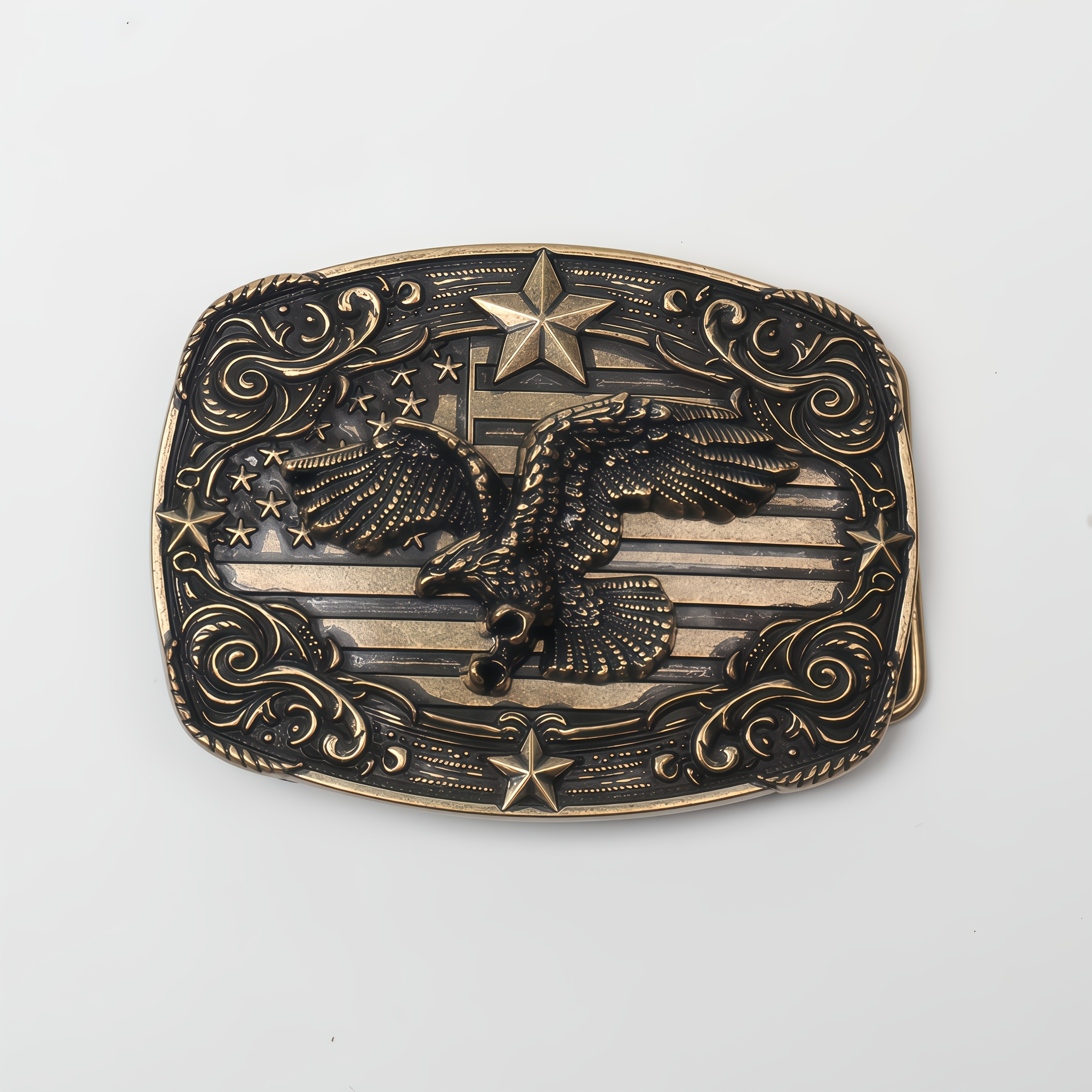 TEMU A Western-style Cowboy Belt With An Eagle Embossed , A Large Plate