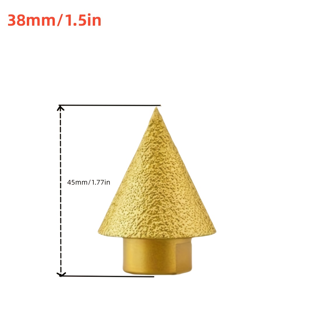 M14 38mm Diamond Cutter Chamfer Tip, Tile Cutter, Diamond Core Drill Bit, For Enlarging, Trimming, Holes In Tiles