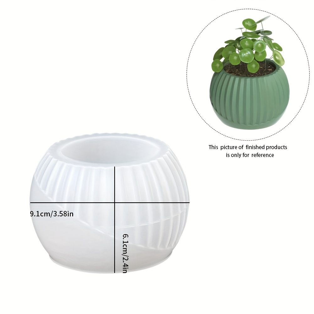 Image of 1pc Silicone Candle Jar Mold, Silicone Flower Pot Mold For Resin Plaster Concrete Casting, Silicone Succulent Planter Mould For Diy , Home Decor