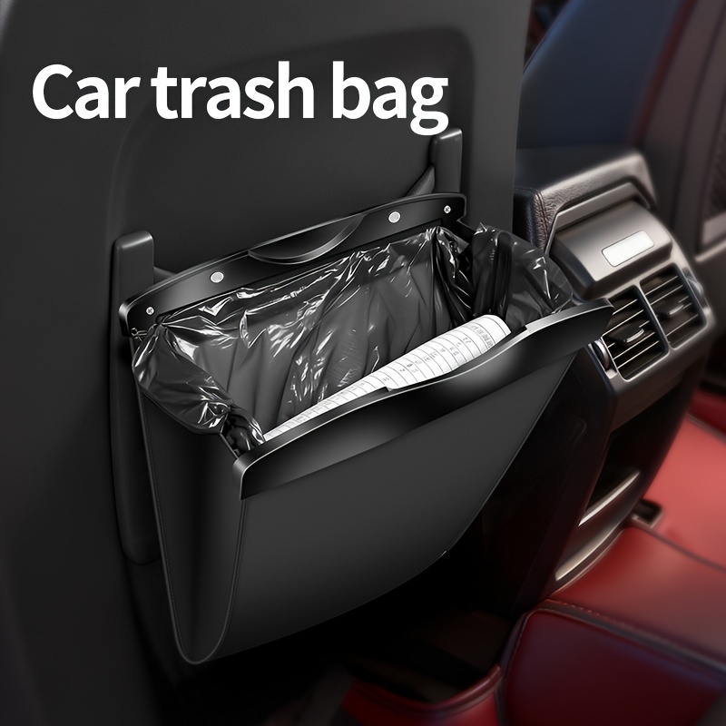 PU Leather Car Trash Bags Suitable for LAND for RoveR, Including Defender, Range for RoveR, Range for RoveR Sport, Range for RoveR Evoque, Discovery, and Discovery Sport. Features: 2 Passenger Seat Brackets, 20 Disposable Trash Bags. Large Capacity.