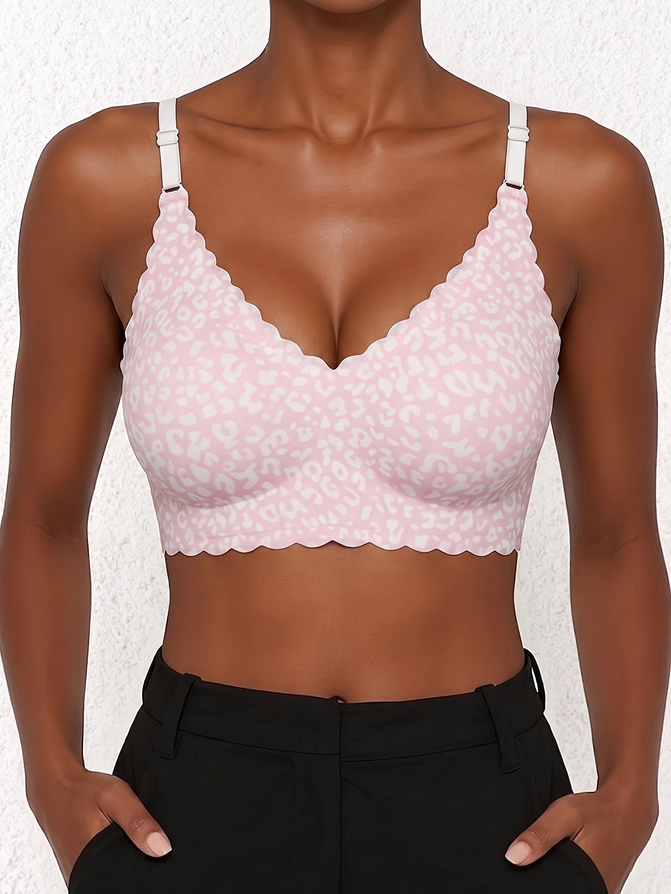 2pcs Women's Jelly Gel Bra Set, Seamless & Comfortable