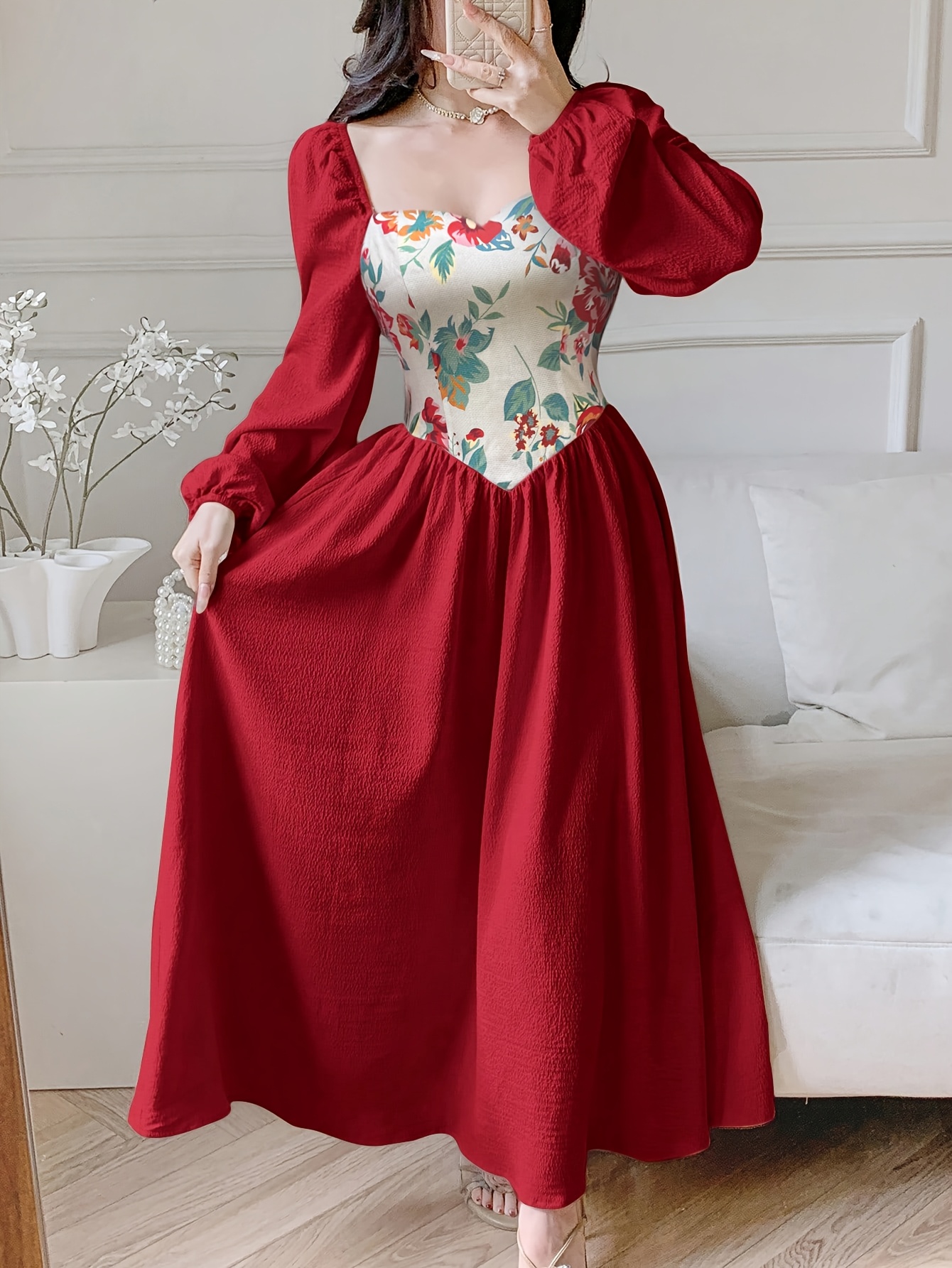 vintage floral dress sold on Temu United States