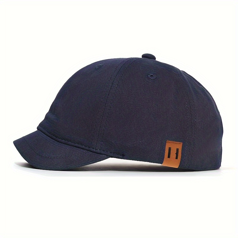 TEMU Casquette de baseball à étiquette de haute qualité, petite visière, chapeau hip-hop, chapeau de mode sport décontracté de rue