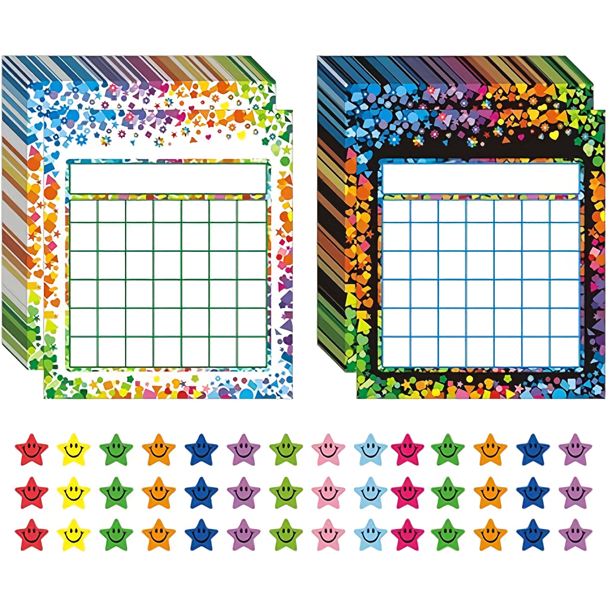 

80-pack Classroom Charts With 2400 Star Stickers For Teachers, Behavior Incentive Chart Set, School Classroom, Homeschool, And Chores Encouragement - Major Material: Paper