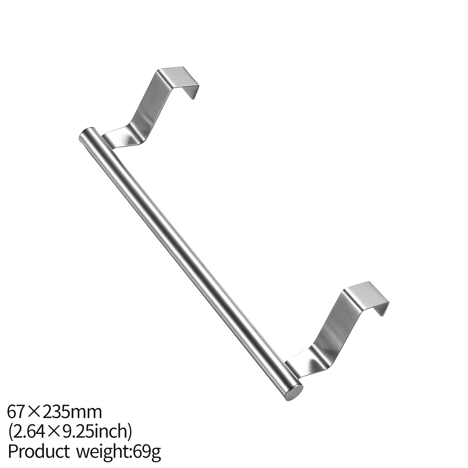 1pc Modern Stainless Steel Towel Rack - , No Drilling, Rust Proof, Durable Single Pole, Used For Bathroom Door Cabinets - Wall Mounted Towel Rack Accessories