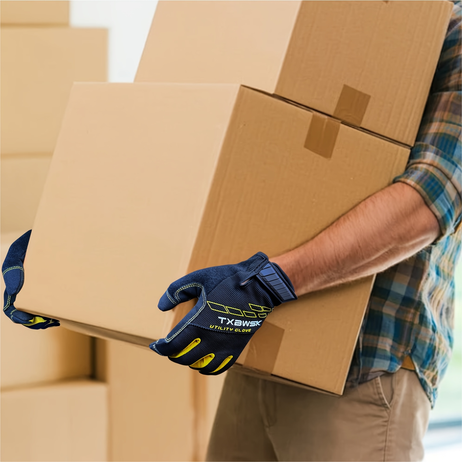 1 Pair of Men's and Women's High Performance Universal Work Gloves, Mechanic Gloves, Compatible with Touch Screen, Flexible and Breathable, Suitable for Technicians, Maintenance, Yard Work, Gardening and Outdoor Use