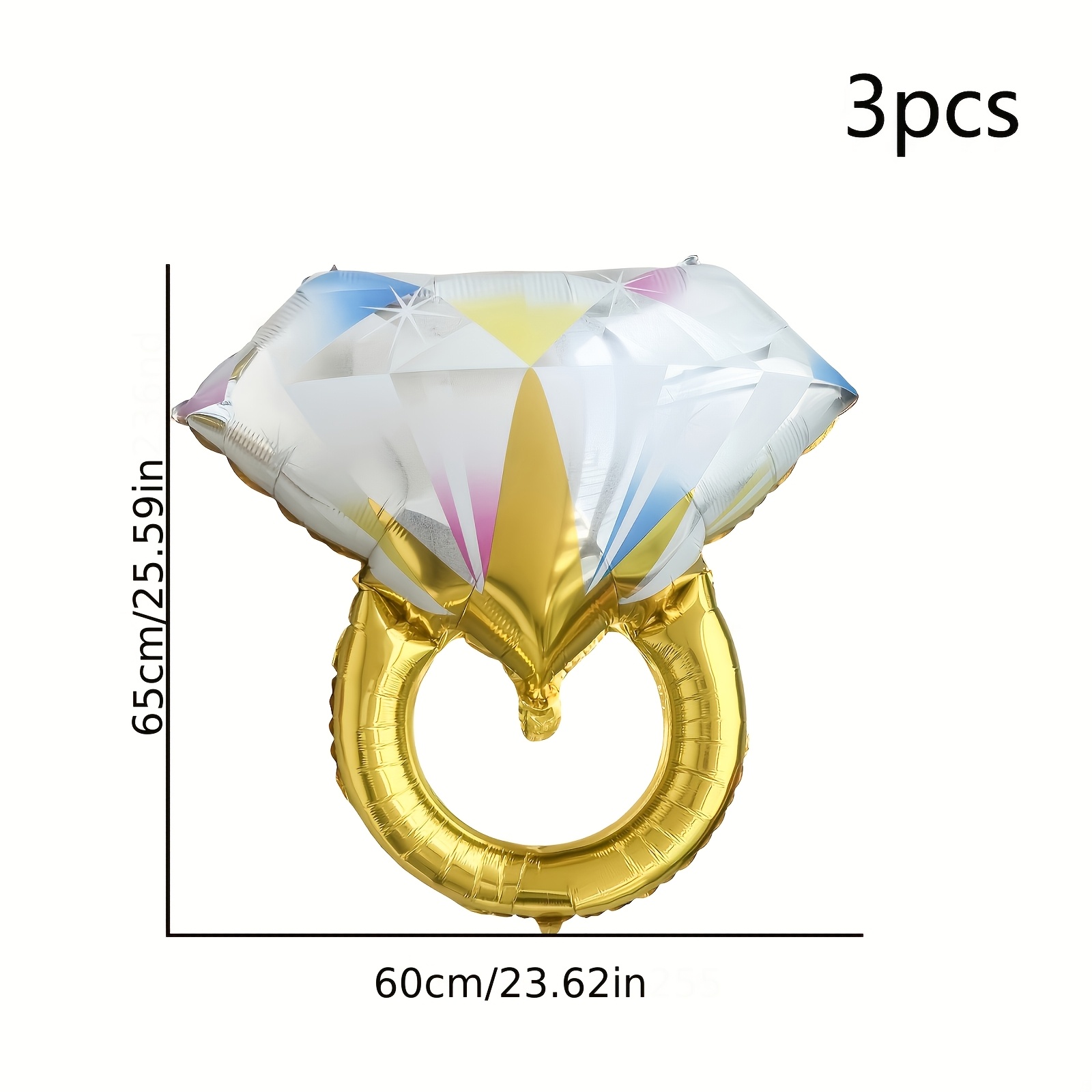 Image of 3pcs, 65*60cm Shaped Aluminum Film Balloons, Very Suitable For Weddings, Engagements, Bridal Showers, Anniversary Decorations, Arts And Crafts Party Balloons