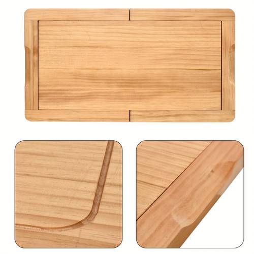 expandable wooden over the sink cutting board with juice polished kitchen countertops chopping vegetables fruits knife holder slot kitchen sink accessory sleek natural wood cutting boards for kitchen