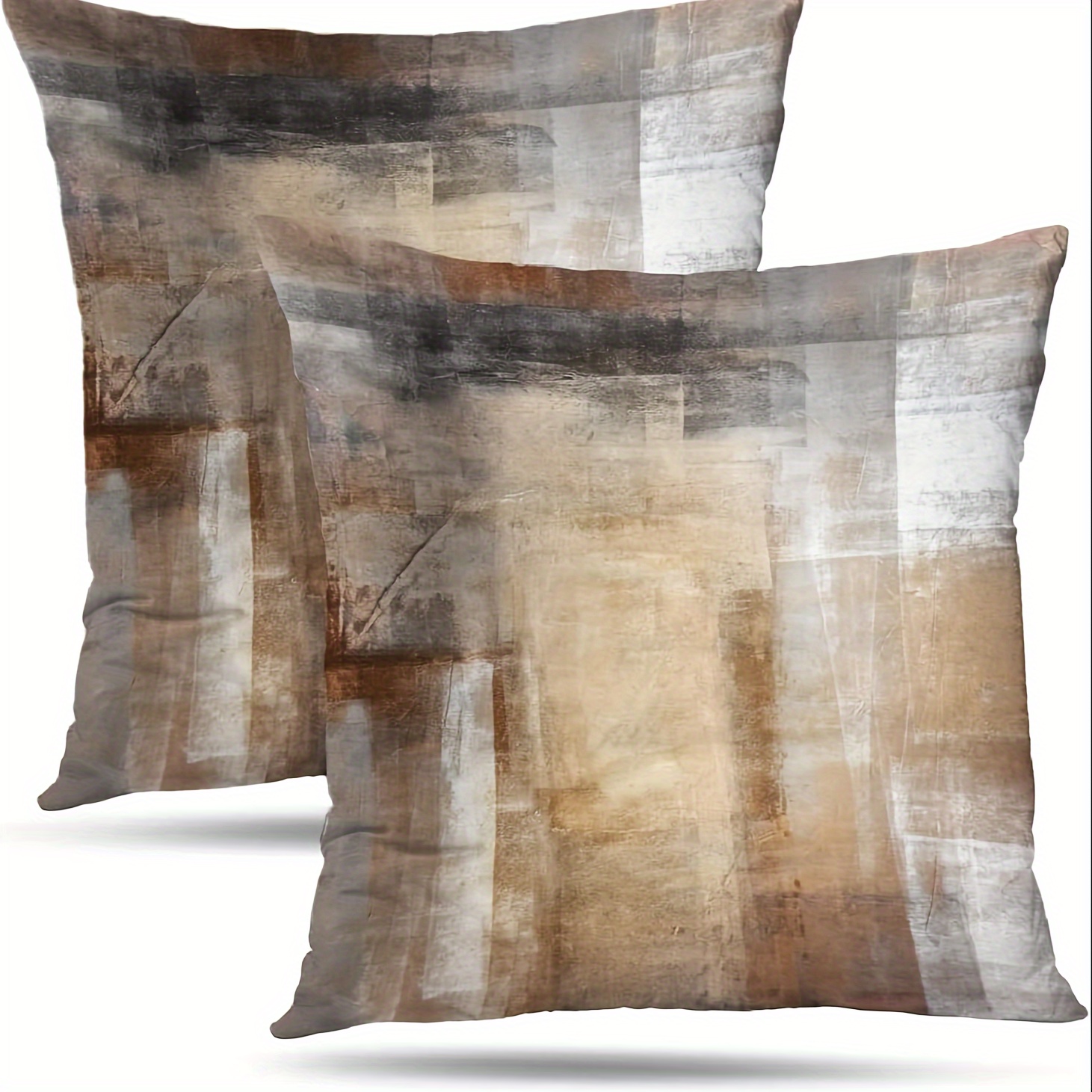 

Abstract Art Throw Pillow Cover, Brown And Abstract Art Painting Double-sided Cover 45.72x45.72cm Decorative Home Gift Bed Pillowcase, Abstract Art 12