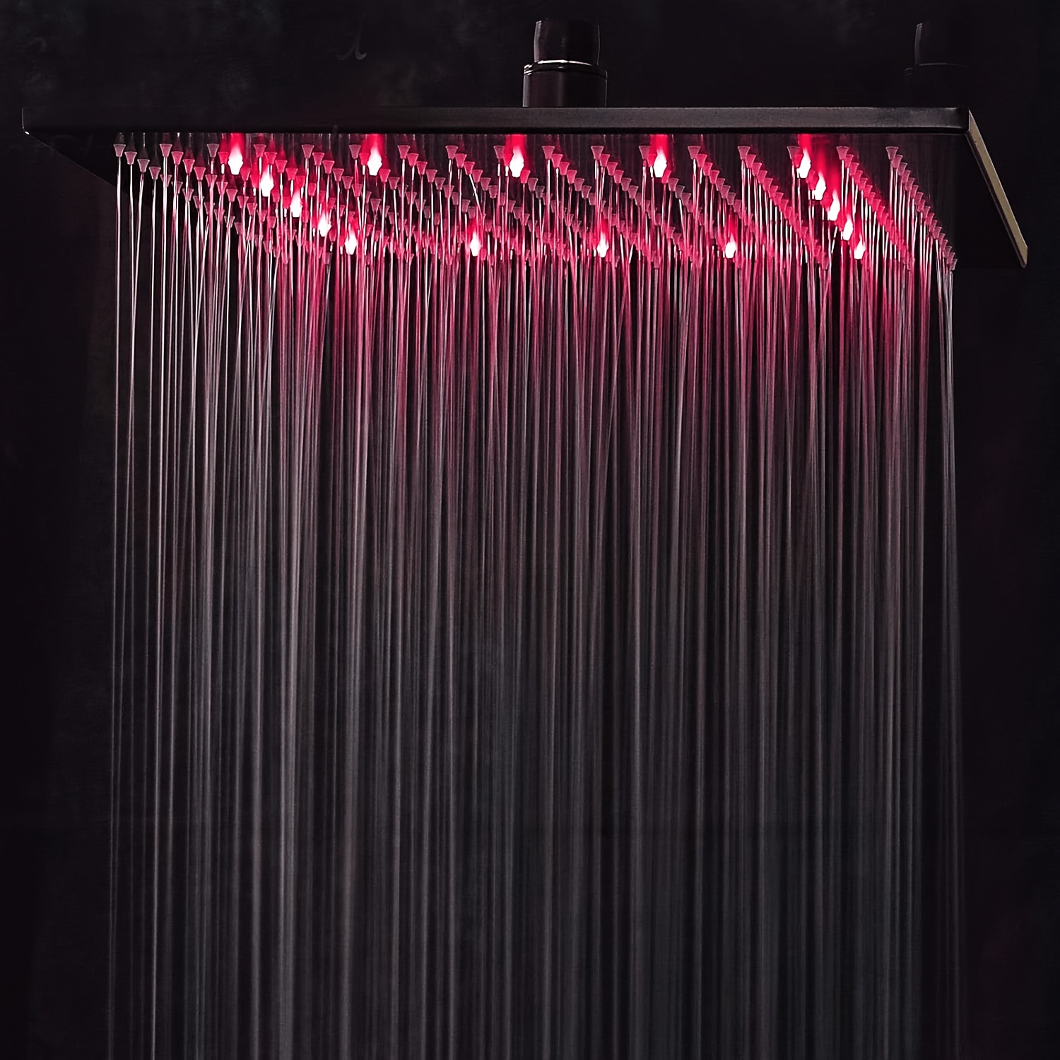 Image of Shower Head High Pressure 16 Inch Shower Head Anti-leak Large Square Ceiling Mount Shower Head , Head With Rotatable Ball Matte Black Heavy-duty Shower Head For Shower Use