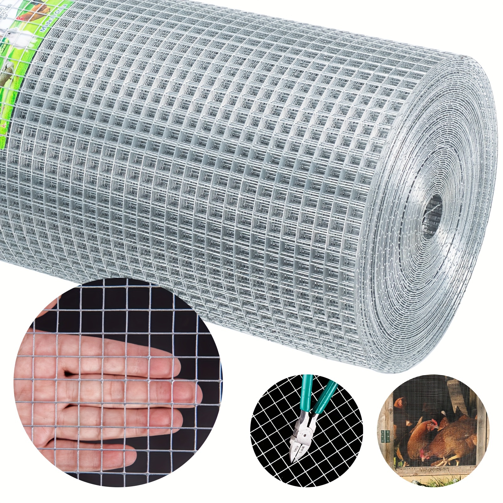 

Hardware Cloth, Galvanized Wire Fence, Double- Mesh Netting Roll, Welded Cage For Garden Protection, Chicken Poultry Coop, Animal