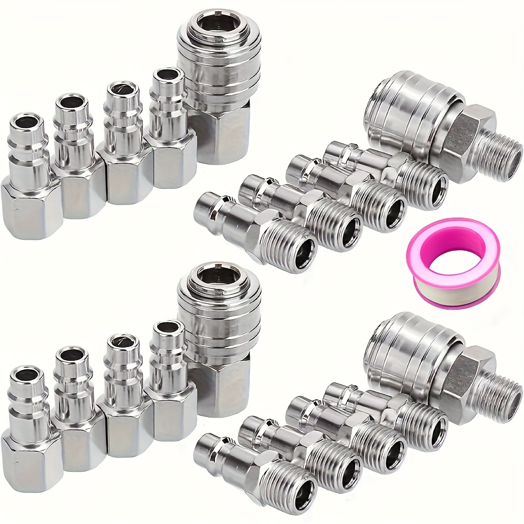 20pcs 1/4 Plated German Style Inner Threaded Joint 1pc Tape