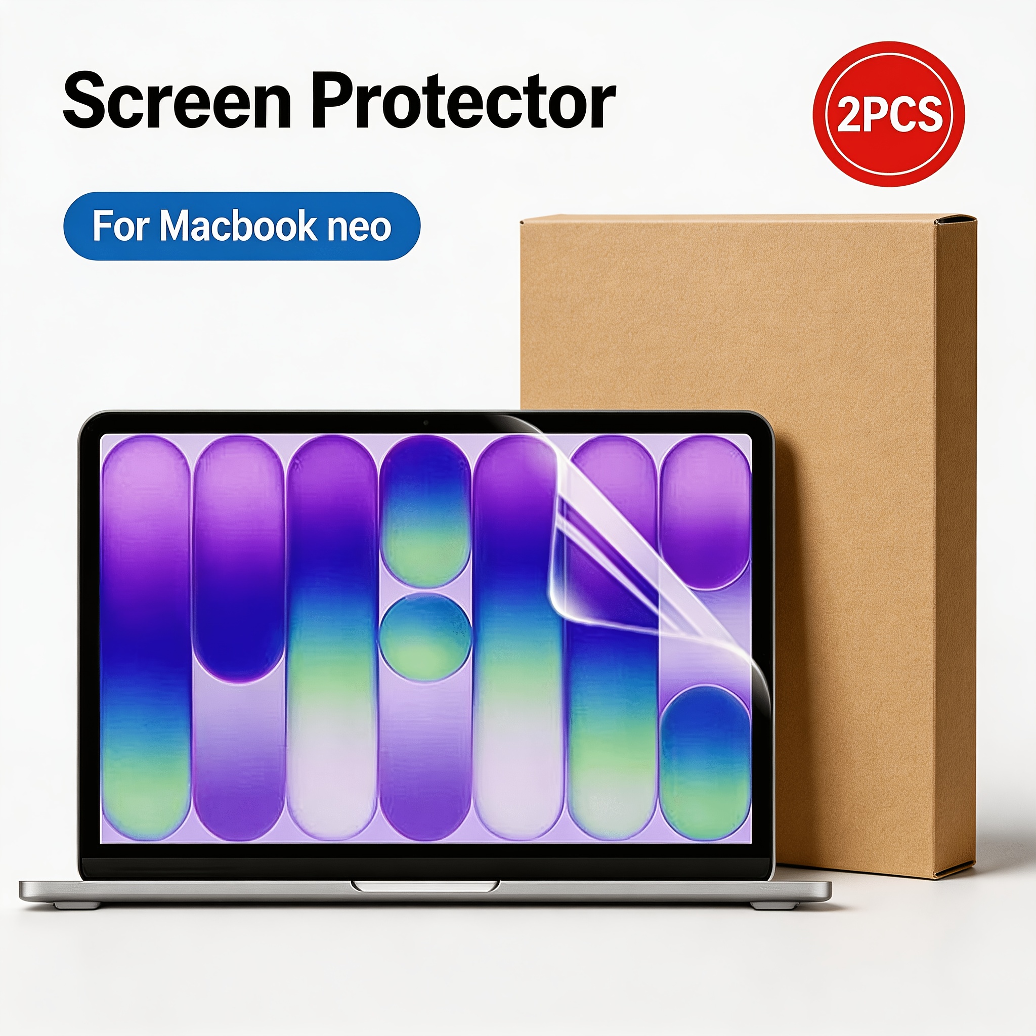 TEMU 2-pack, Tempered Glass Screen Protector For Macbook Neo 13-inch A18pro (2026 Model) Laptop, Scratch-resistant And Durable, Hd, Anti-collision,
