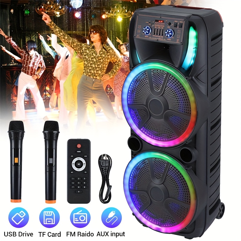 portable wireless pa speaker system dual 15 inch outdoor Temu