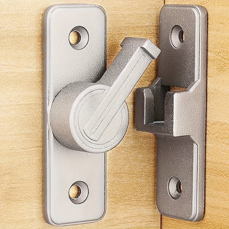 

90-degree Slide Bolt Lock, Sanded Nickel , Anti-theft Door For Bathroom & Doors, & -resistant, Easy-install Door Hardware