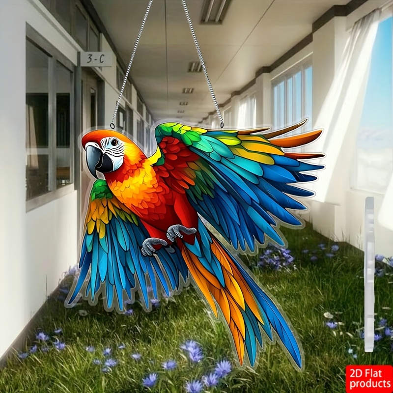 Buntglas Hahn Fensterhänger – Dekorativer Sonnenfänger Im Landhausstil Für Fenster & Wohnraum