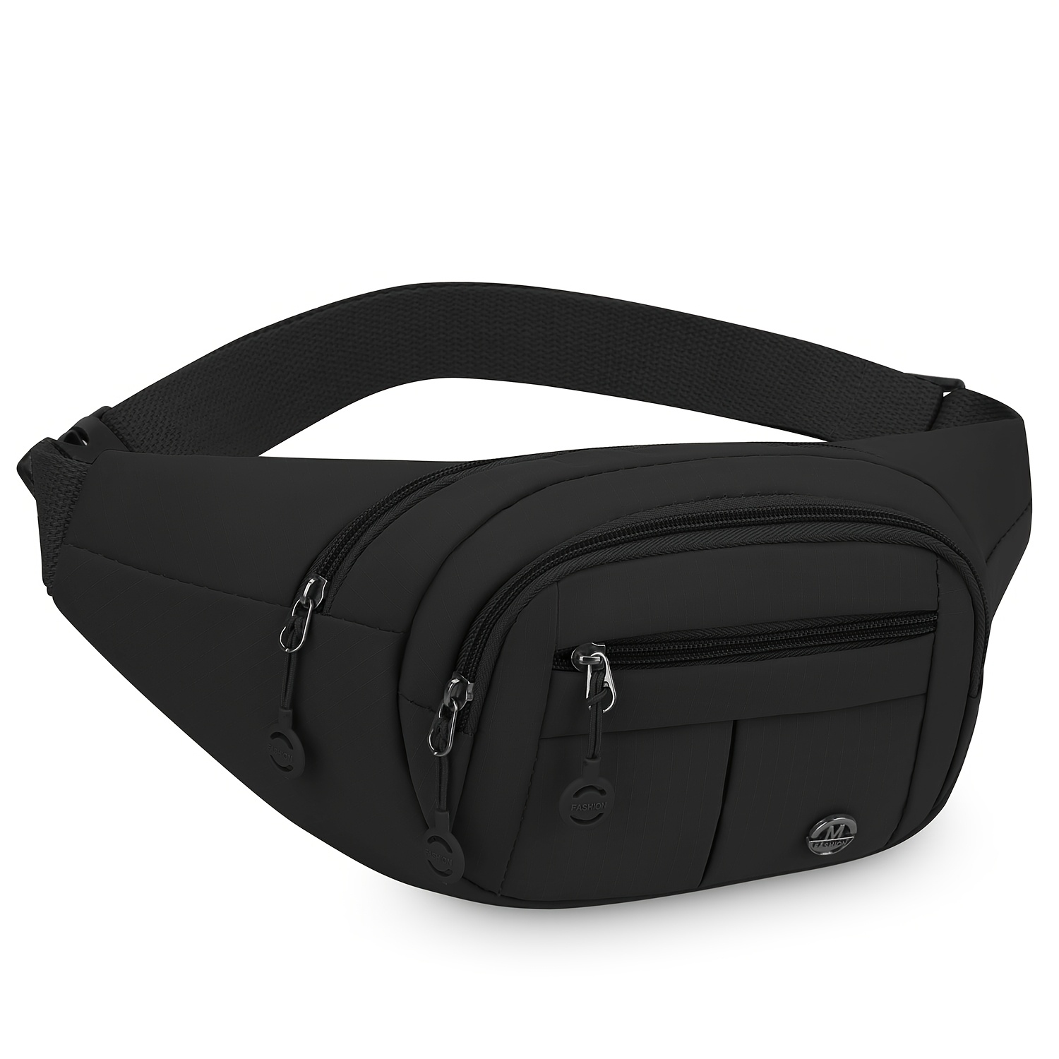 TEMU Riñonera de Mujer con Múltiples Bolsillos, Fanny Pack Casual Ligero, Bolso Bandolera con Correa Ajustable para Viajes, Caminatas y Uso Diario