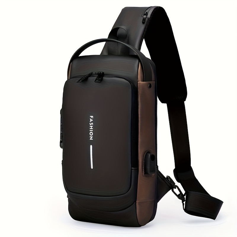 TEMU Crossbody Bag For Men, Casual Minimalist Sling Bag Chest Shoulder Bag, Lightweight Backpack For Travel, Work, Gym