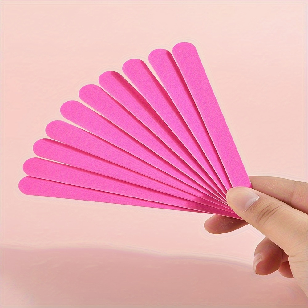 

50pcs/lot Double Sided Sandpaper Pinkish Nail File, Foot Art Tool, Nail Polish Tool