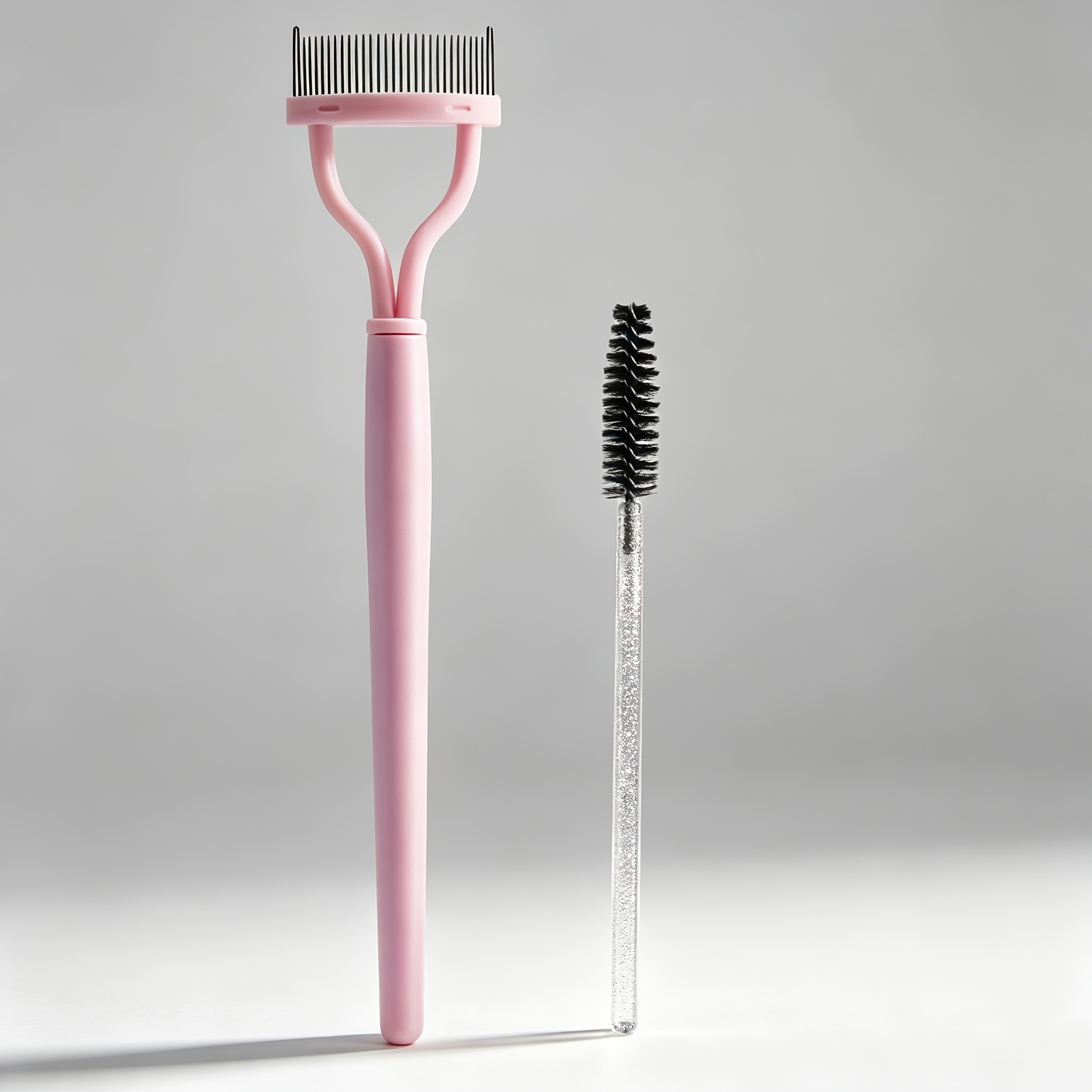 TEMU Séparateur de cils portable en acier inoxydable, brosse à mascara avec couvre-peigne, brosse de définition pour cils et mascara pour femme,