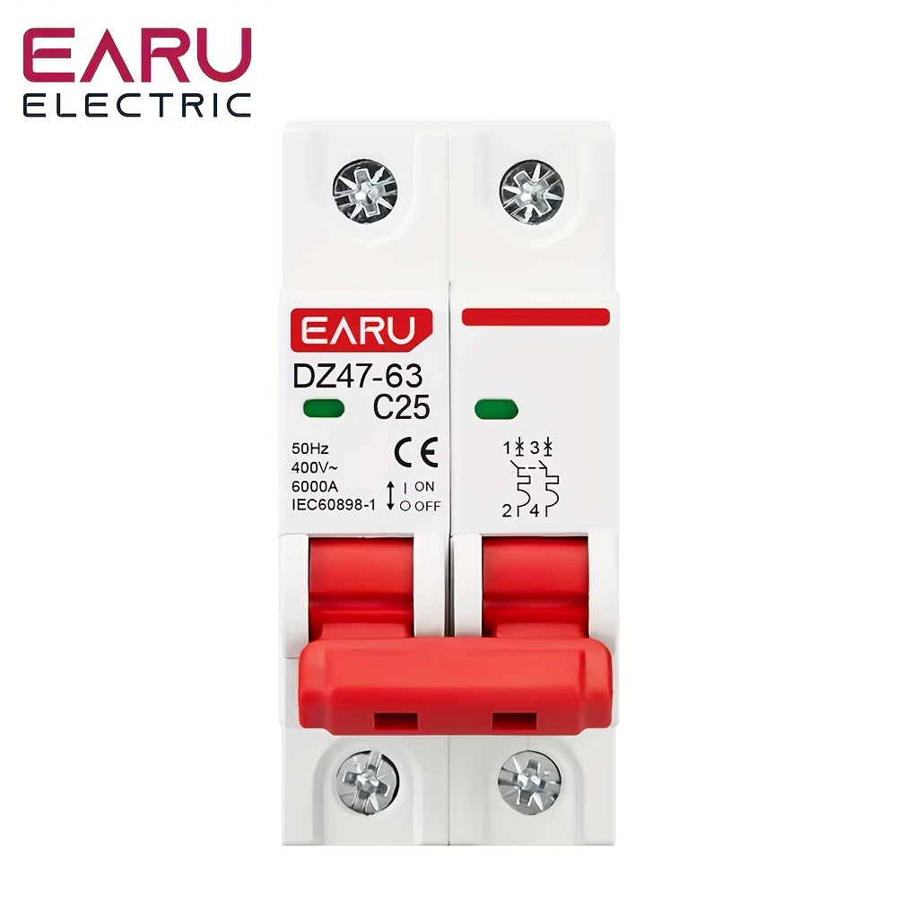 Disjoncteur Miniature DZ47-63-1 C25 25A - 230V/400V 50Hz - Neuf - Sécurité électrique