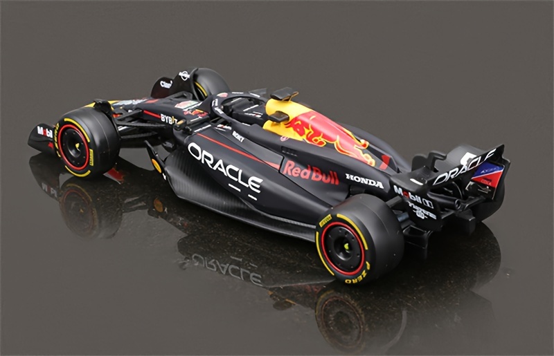 BURAGO 1:43 Scale Red Bull Racing RB20 Formula 1 Die-Cast Model Car with #1 & #11 Numbered - Collectible Zinc Alloy Racing Car, Push-Action Action Figure for Motorsport Fans, Display Gift