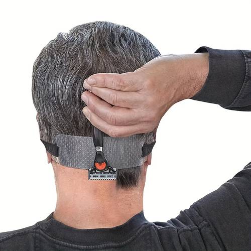 men shaving neckline template plastic hair removal neck guide barber tool haircut stencil elastic band