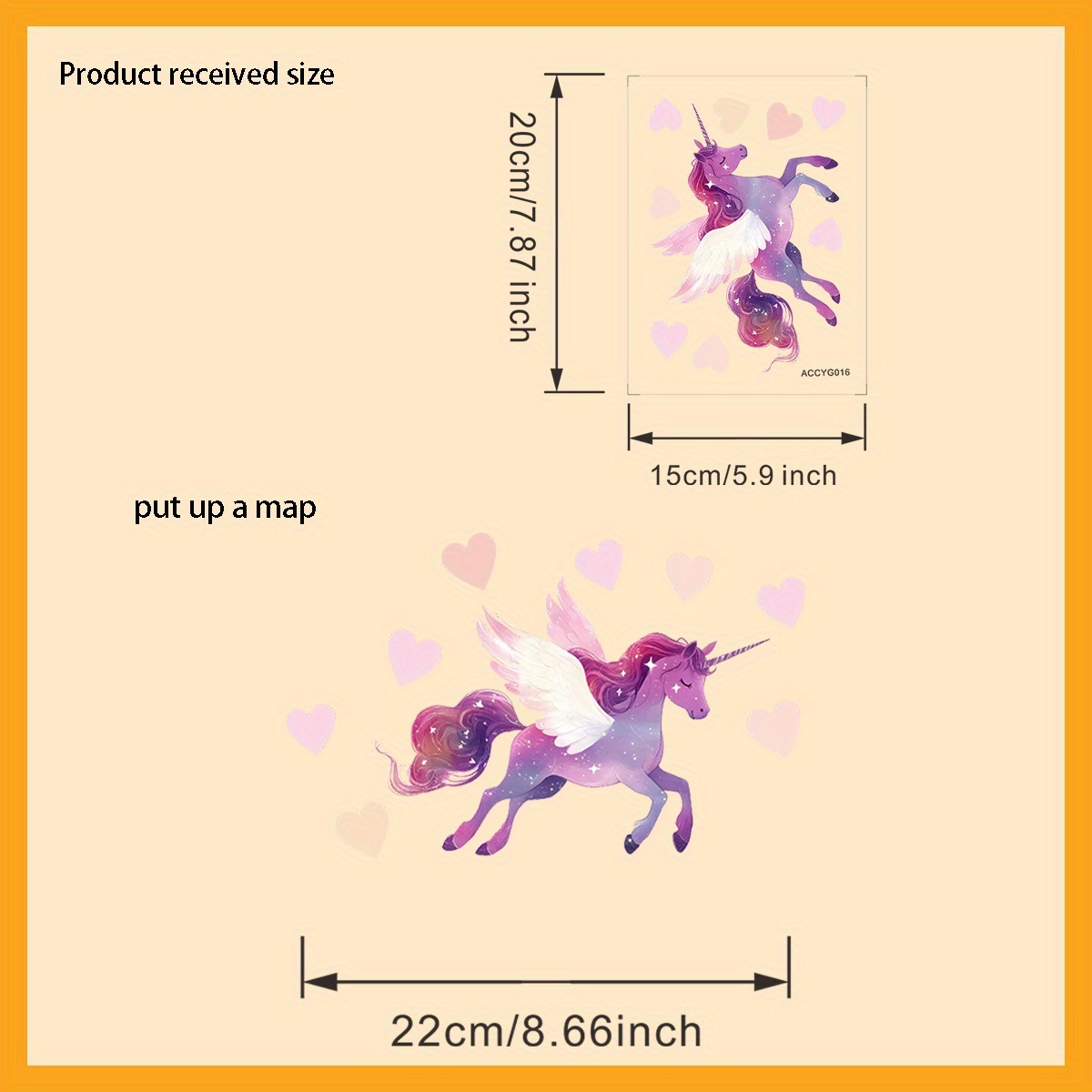 Glowing Unicorn Heart Wall Stickers for Girly Bedroom Decor