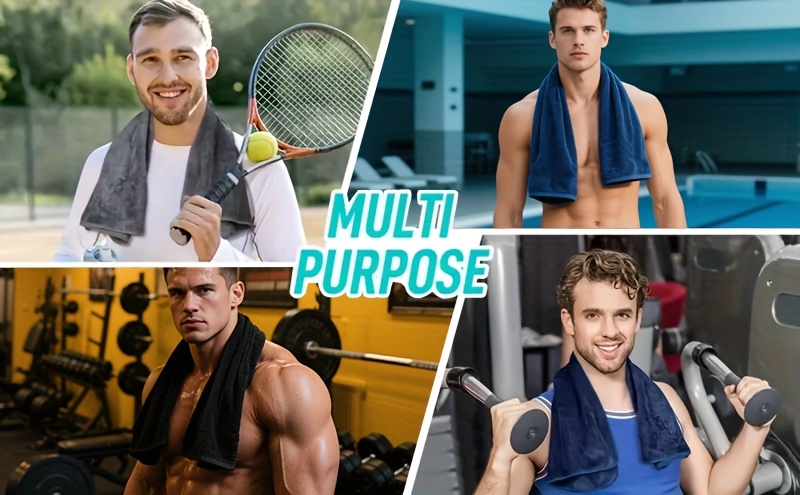 Set of 4 Microfiber Towels for Both Men And Women, Quick-Drying And Highly Absorbent, Ideal for Workouts, Gym, Yoga, Golf, Camping, And As a Gift