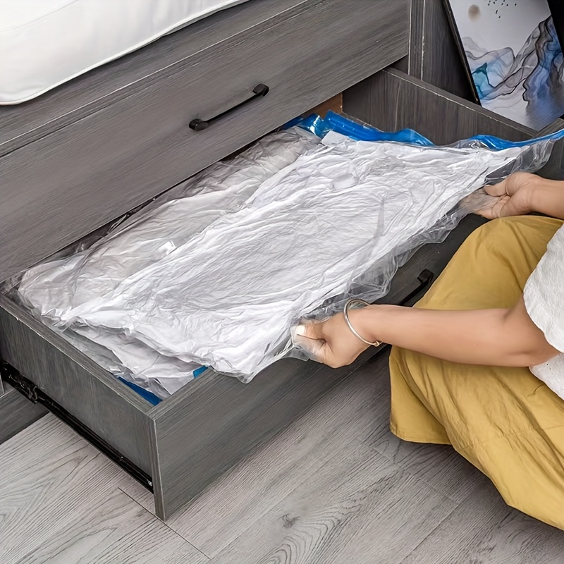 4pcs Extra Large Vacuum Storage Bags Set, 40.01x59.99 cm - Sealed Compression, Dustproof and - Space Saving, Suitable for Clothing, Bedding, Dorm, Wardrobe, and Moving, Includes 1 Manual Pump