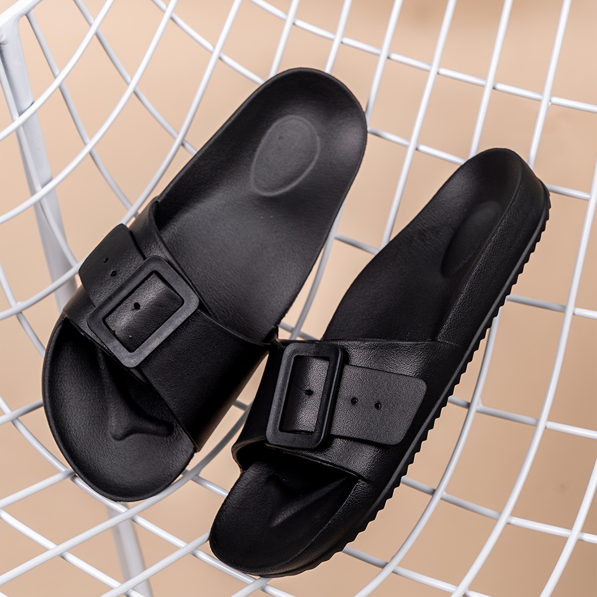 Image of Women's Minimalist Elegant Versatile Style Home Indoor Outdoor Casual Comfortable Daily Street Shopping Photo Summer Beach Bathroom Adjustable One-strap, Women Shoes