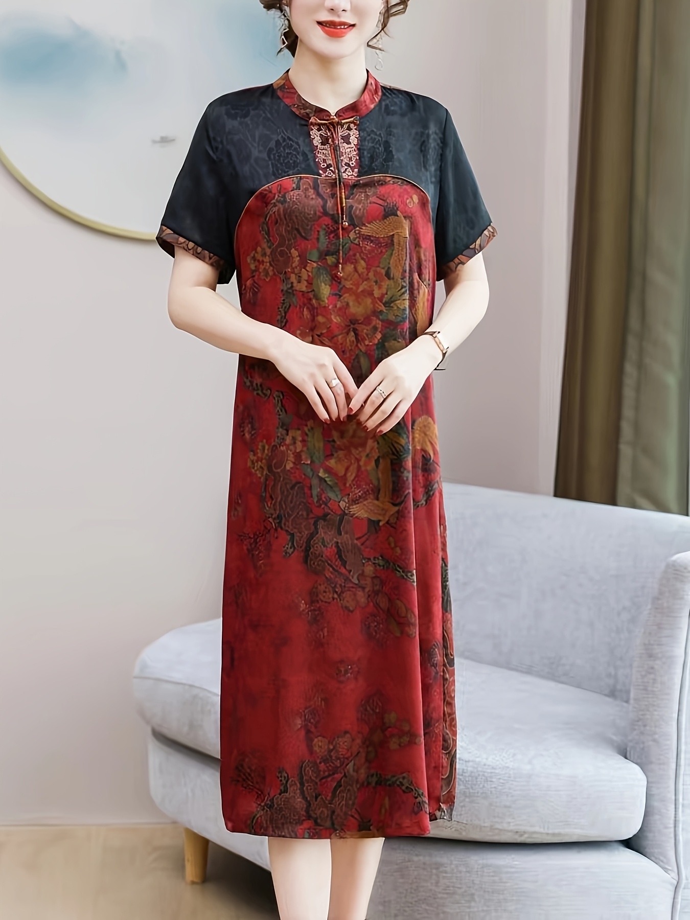 vestido cheongsam qipao chino mujer talla elegante - Temu Guatemala, image size:800x1067