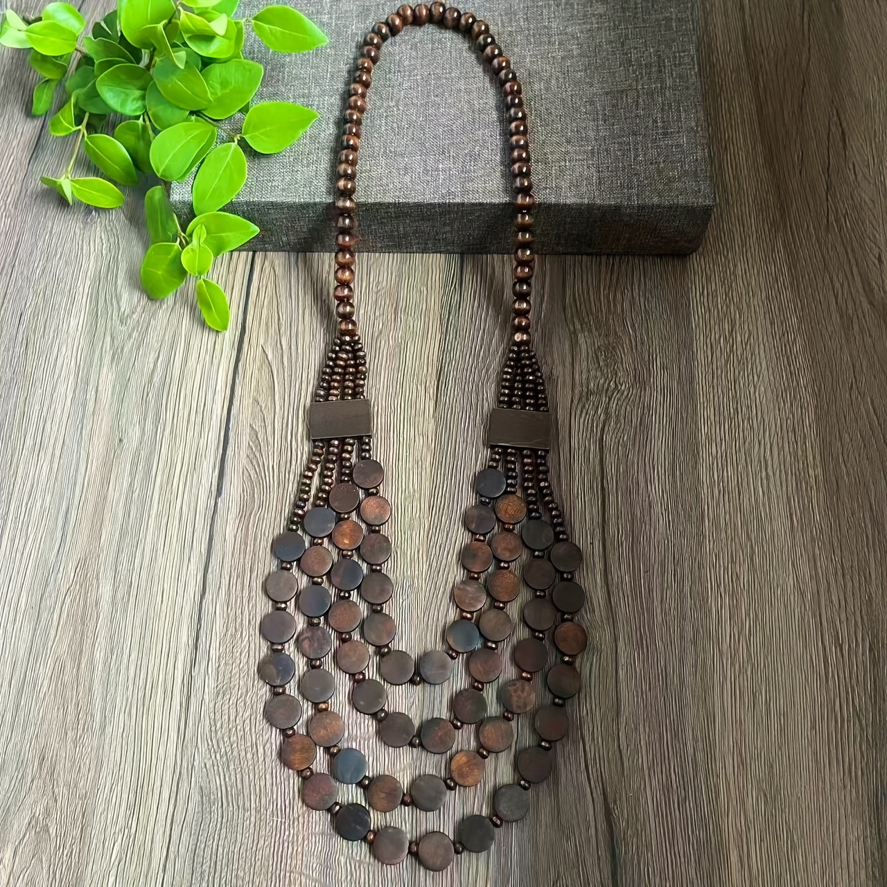 Women's Multi-Layer Wooden Bead Necklace