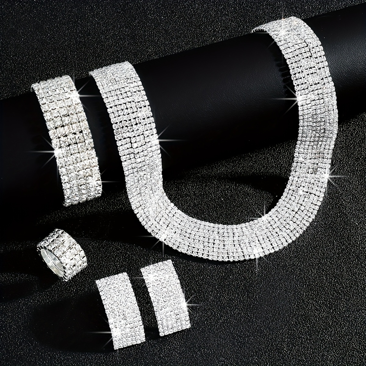 Middle Eastern Sparkling Rhinestone Necklace Set