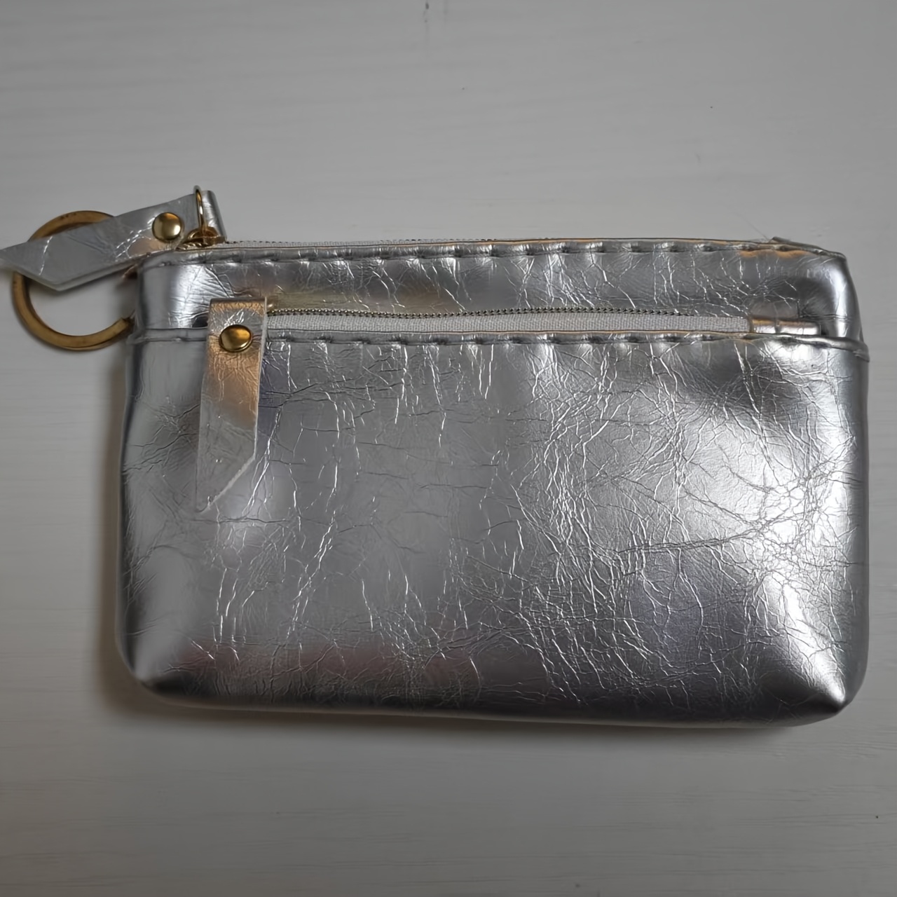 Image of 2pcs Zipper Small Wallet For Women Fashion Faux Leather Mini Bag Pattern Key Bag Card Holder Coin Genuine Faux Leather Coin Purse