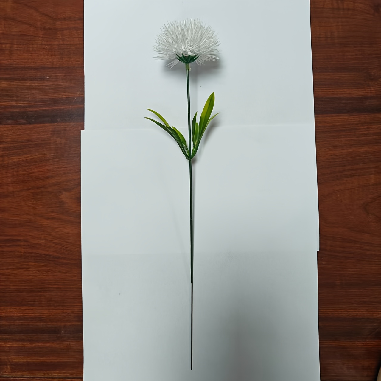 TEMU 20pcs Artificial Dandelion Ball Flowers And Stems, Green Stems Fake Bouquet, Suitable For Home Dining Table Kitchen Wedding Centerpiece