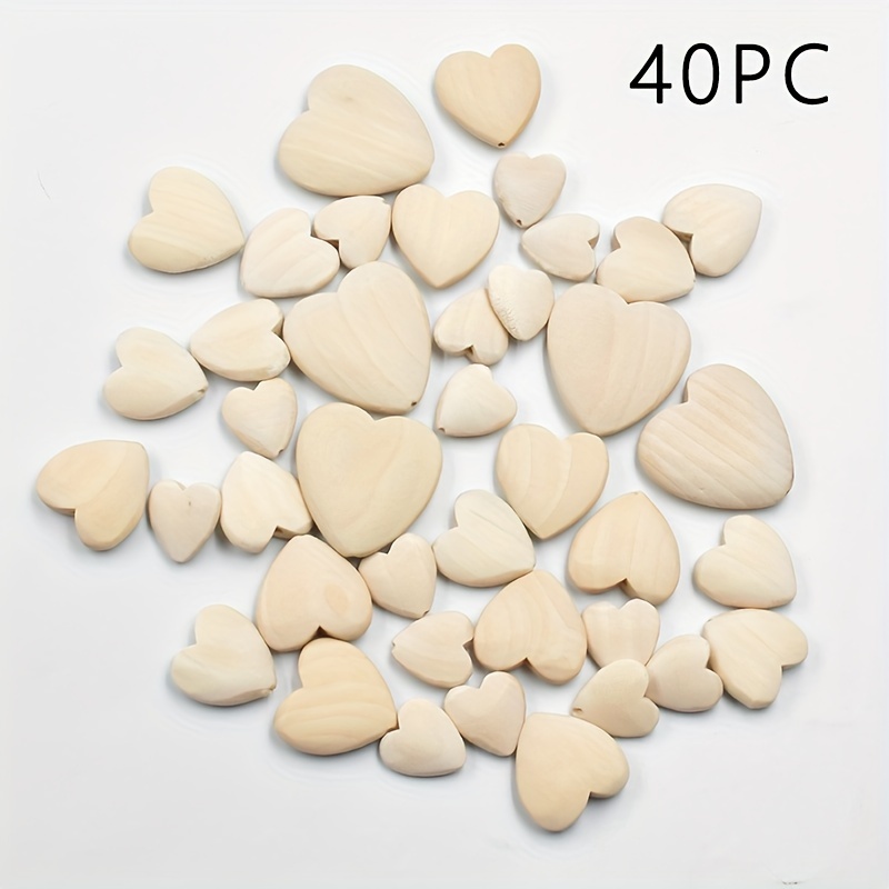 40 -shaped Beads In 4 Different Sizes, Unpainted With 2mm Holes, Suitable For Necklace And Bracelet Jewelry Crafting