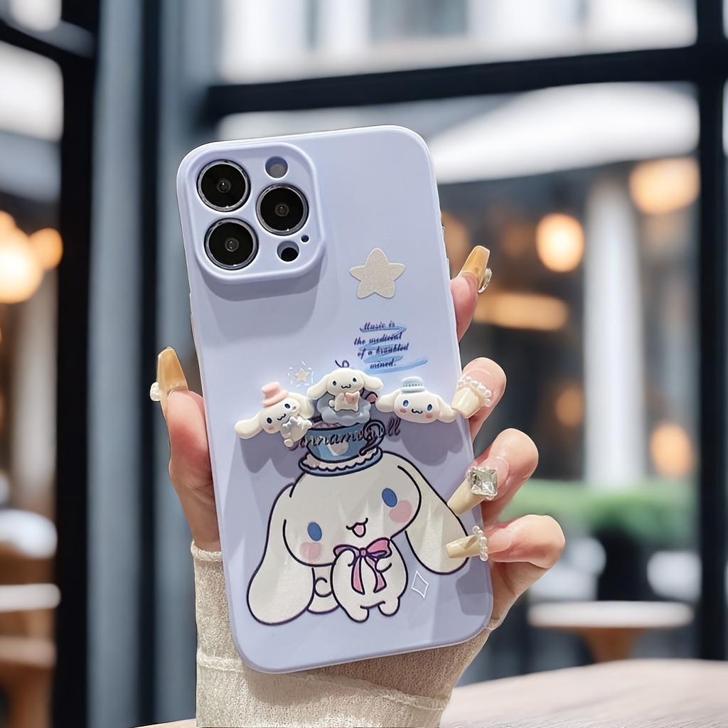 Anime Kuromi My Melody Mirror Stand Kawaii Matching iPhone Case