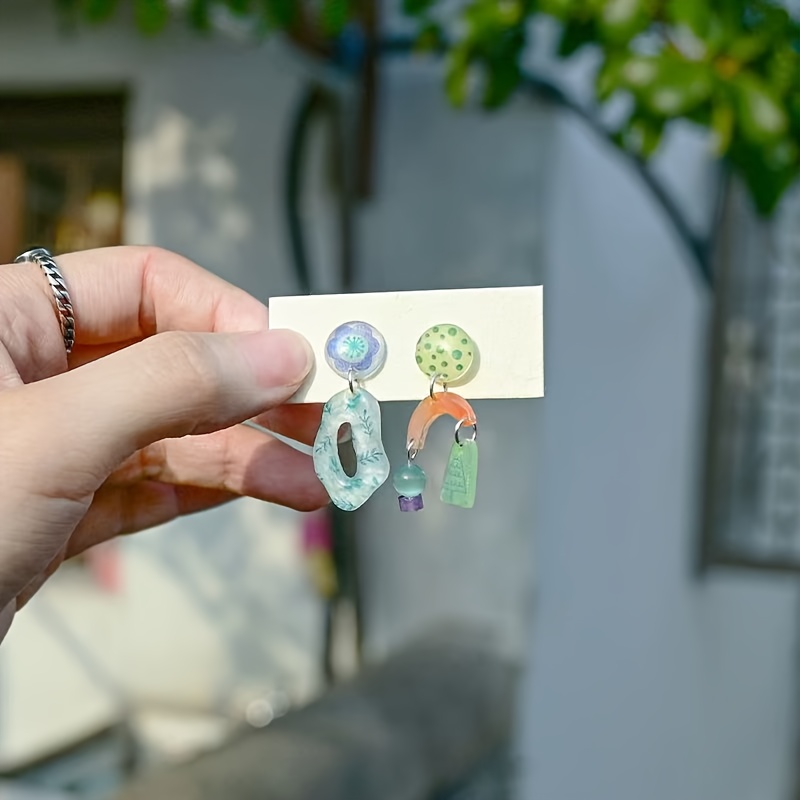 Women's Colorful Clip-On Stud Earrings