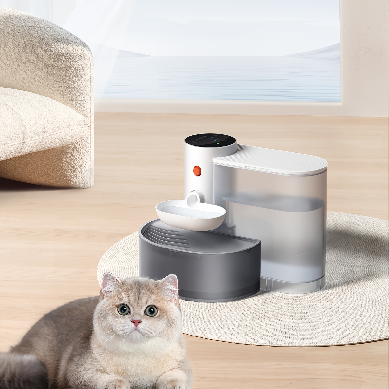 

Rechargeable Smart Cat Water Fountain With Self-refill & -proof Design - Usb Charging, Ideal For , Features Waste Separation, Home Pet Hydration