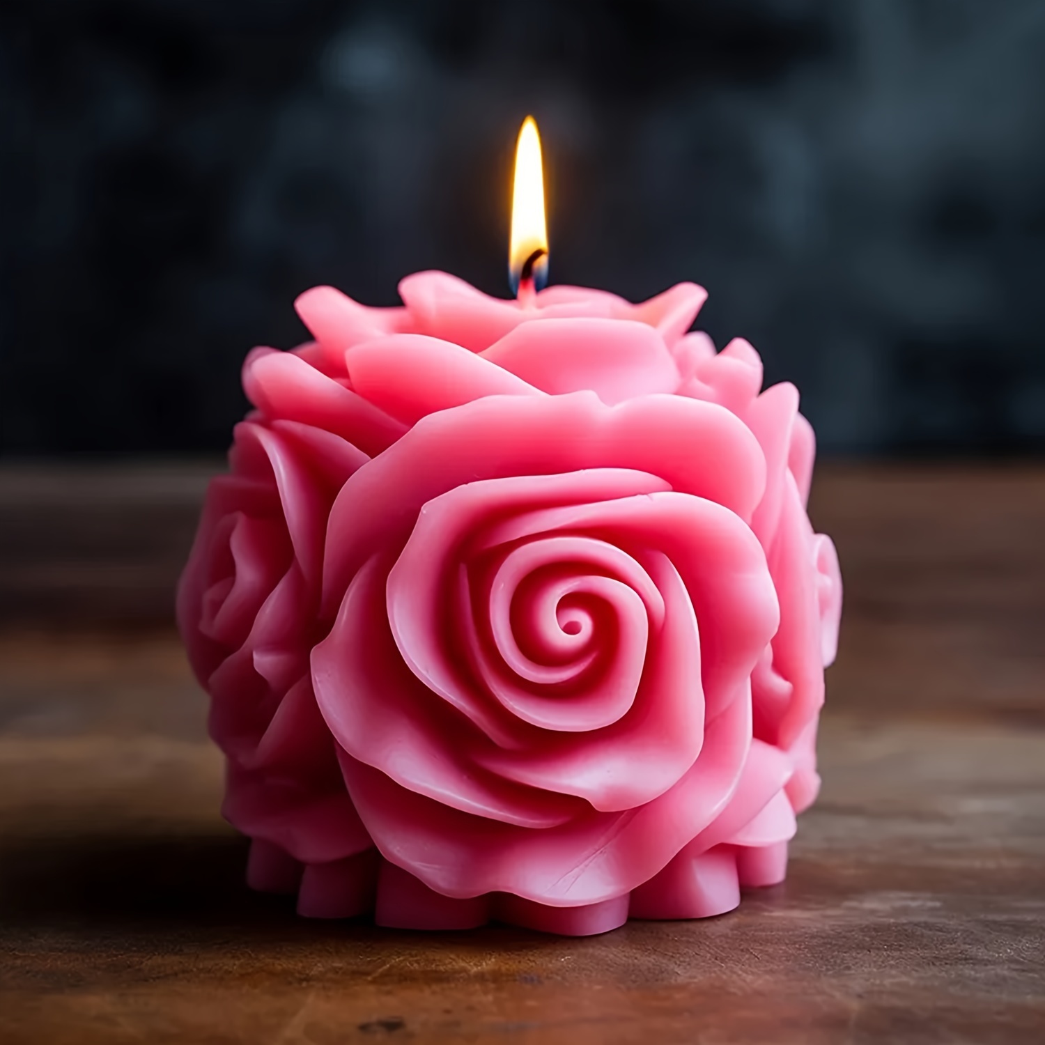

Valentine's Day Rose Pillar Candle Silicone Mold Soap Candle Mold