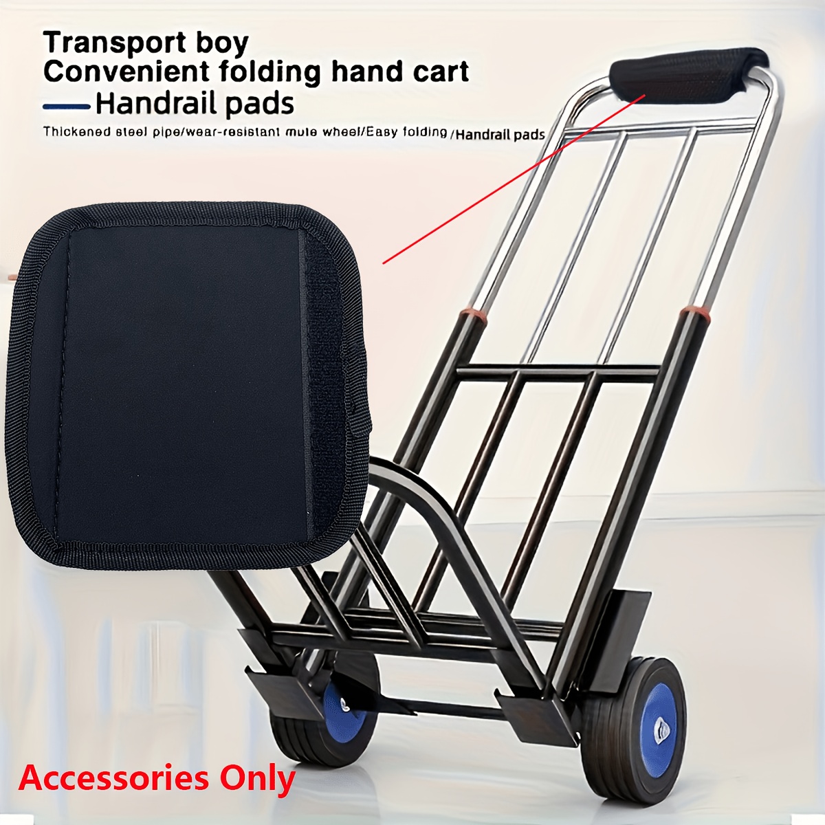 2pcs   Folding Anti-Slip Mats, Adjustable Trolley Protection Pads, Durable Non-Slip Pads For Home Kitchen Bathroom Garage Use(Accessories Only)