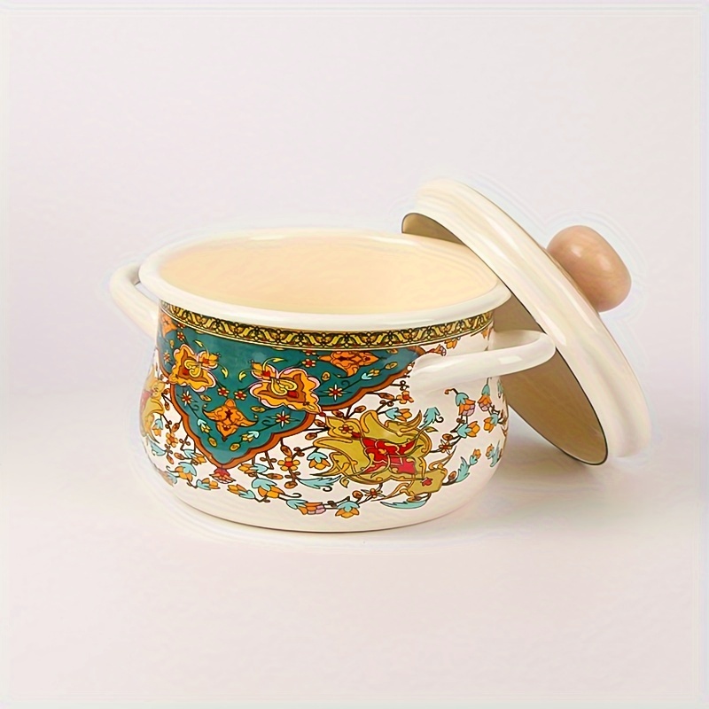   cartoon enamel pot   cooking serving   accessory details 7